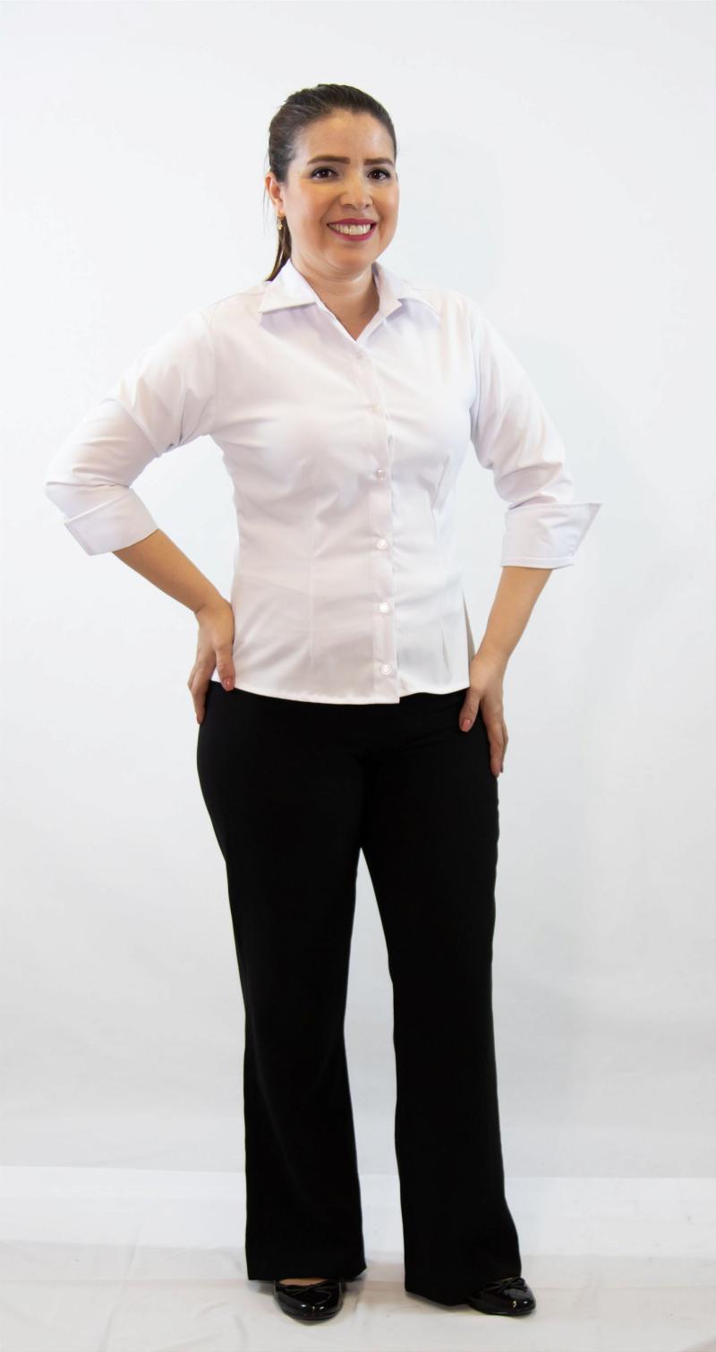 Camisa Social Fem. Manga 3/4