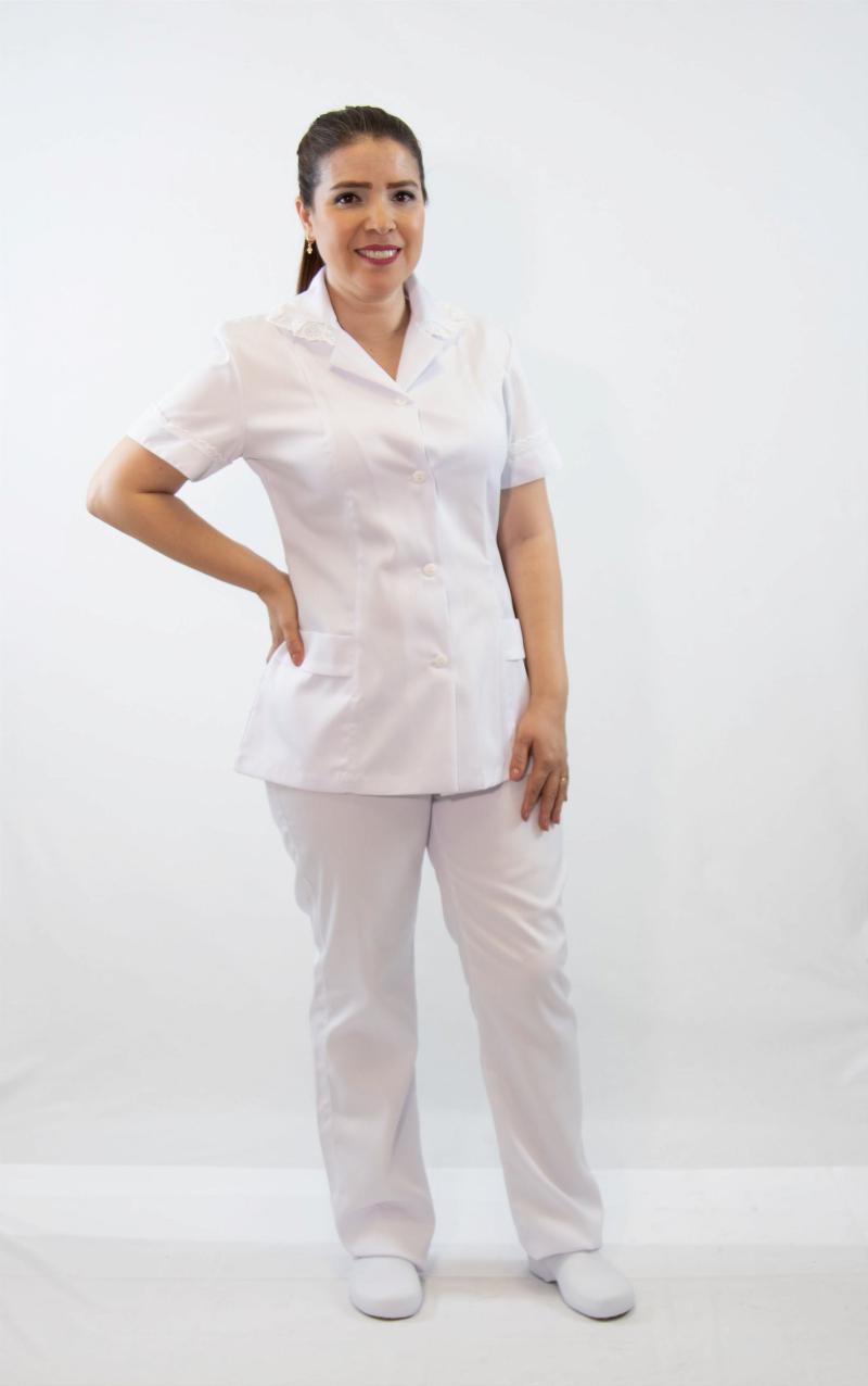 Conjunto de calça Gabardine Branco