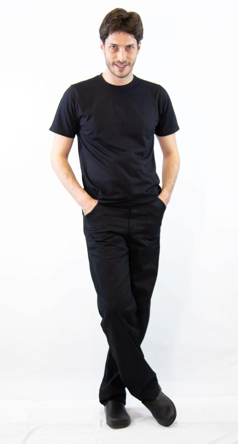 Calça de brim masculina ziper