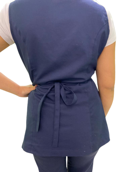 Conjunto social transpassado com bordado