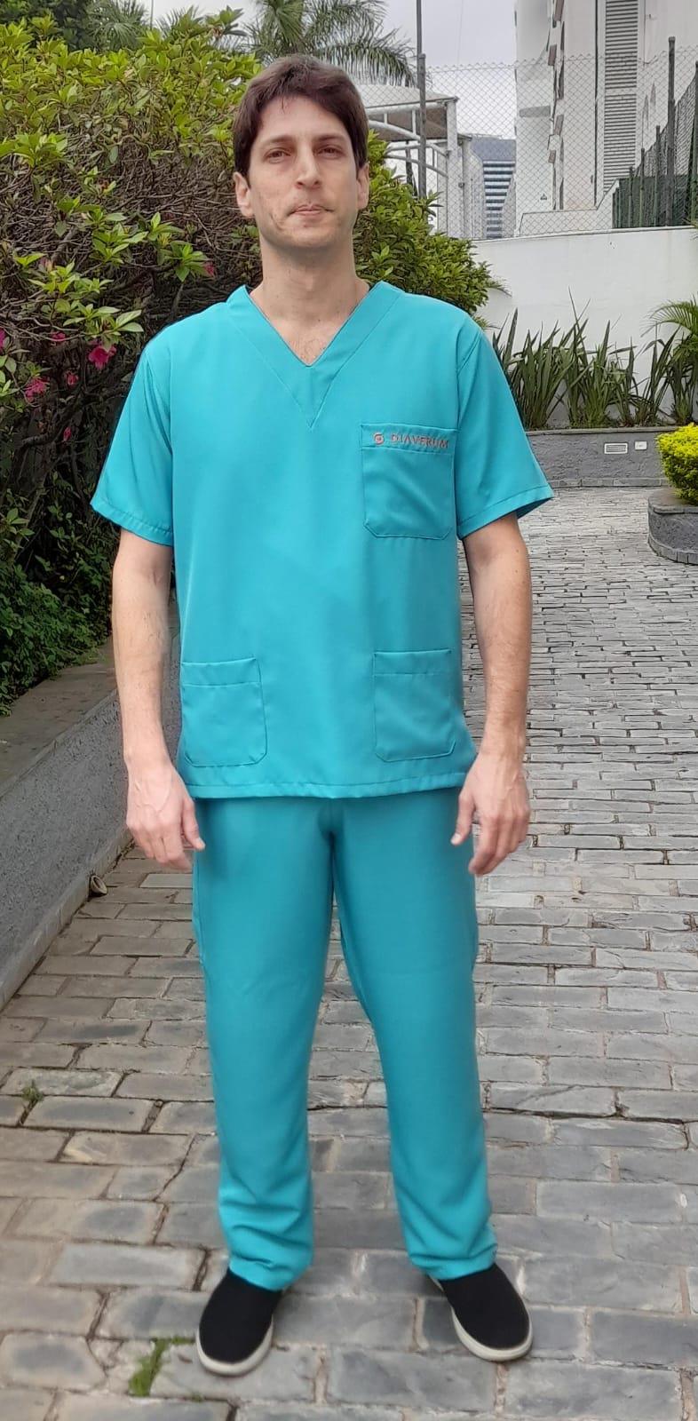 Pijama Cirúrgico com bordado ou silk