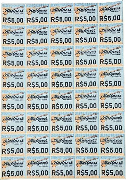 Ficha de Bar ( Tickets )