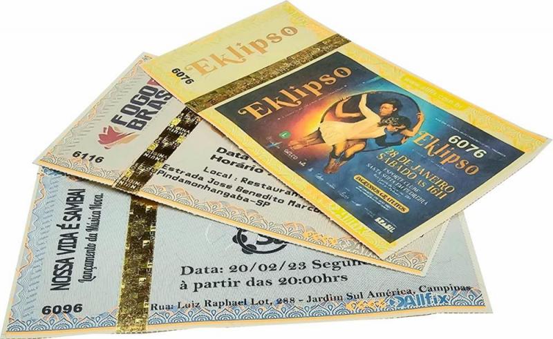 Ingresso Papel Moeda 1 Canhoto 108x60mm