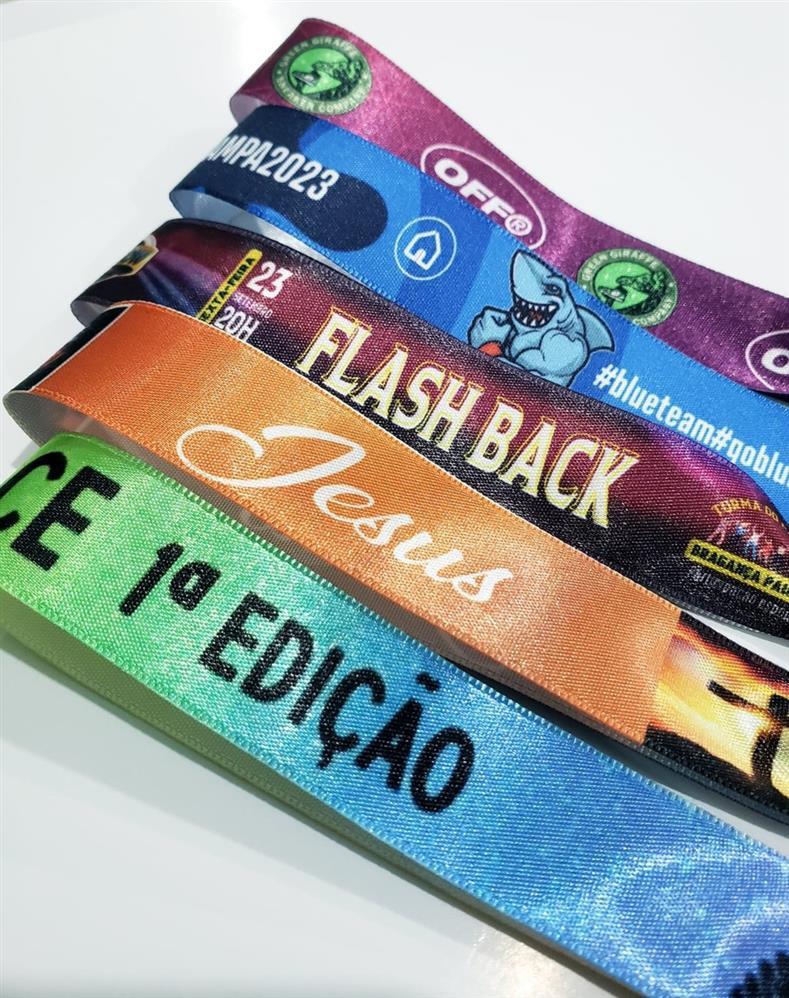 Pulseira de Cetim 22x350mm Impressão Colorida