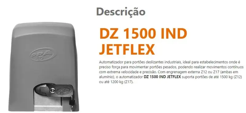 Imagem ilustrativa de Motor para portão deslizante industrial