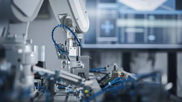 Máquinas industriais para confecção Imagem ilustrativa de Máquinas industriais para confecção