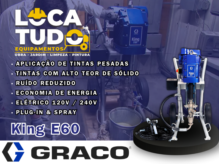 Pintura sem Ar Comprimido: Conheça o Pulverizador Airless Elétrico Graco King E60 Pintura sem Ar Comprimido: Conheça o Pulverizador Airless Elétrico Graco King E60