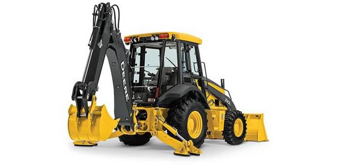 Retroescavadeira John Deere modelo 310L 4x4 Cabine Fechada