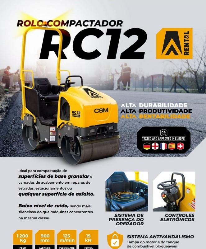 Rolo Compactador RC12 CSM 1200 kg