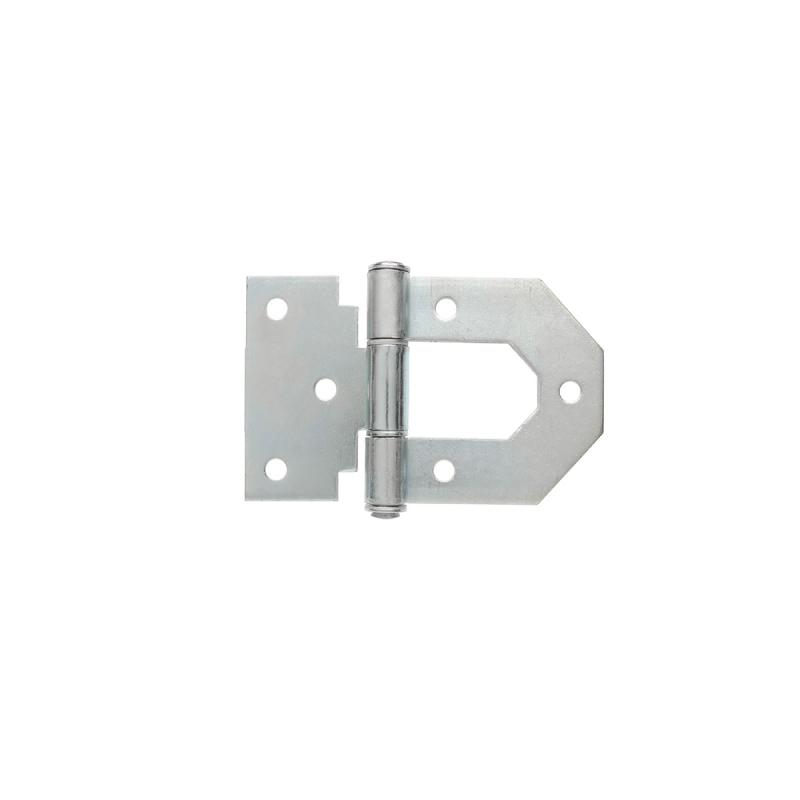 DOBRADICA DE PORTAO FERRADURA 105X4MM ABA PARAFUSAR 105X4MM ROCHA ACO BANHO ZINCO AZUL