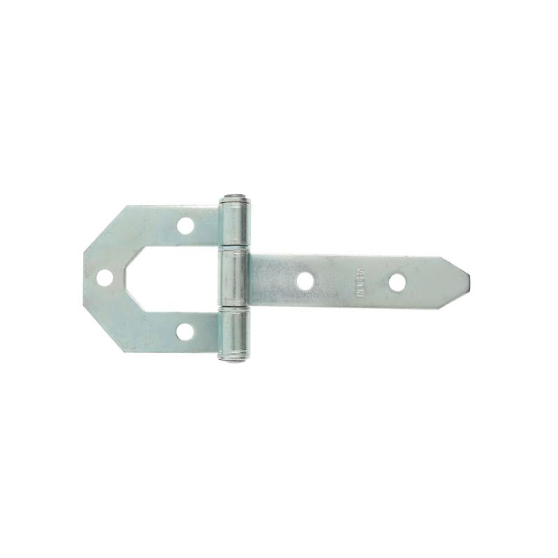 DOBRADICA DE PORTAO FERRADURA 89X4MM HASTE PARAFUSAR 32X4MM ROCHA ACO BANHO ZINCO AZUL COMP 150MM