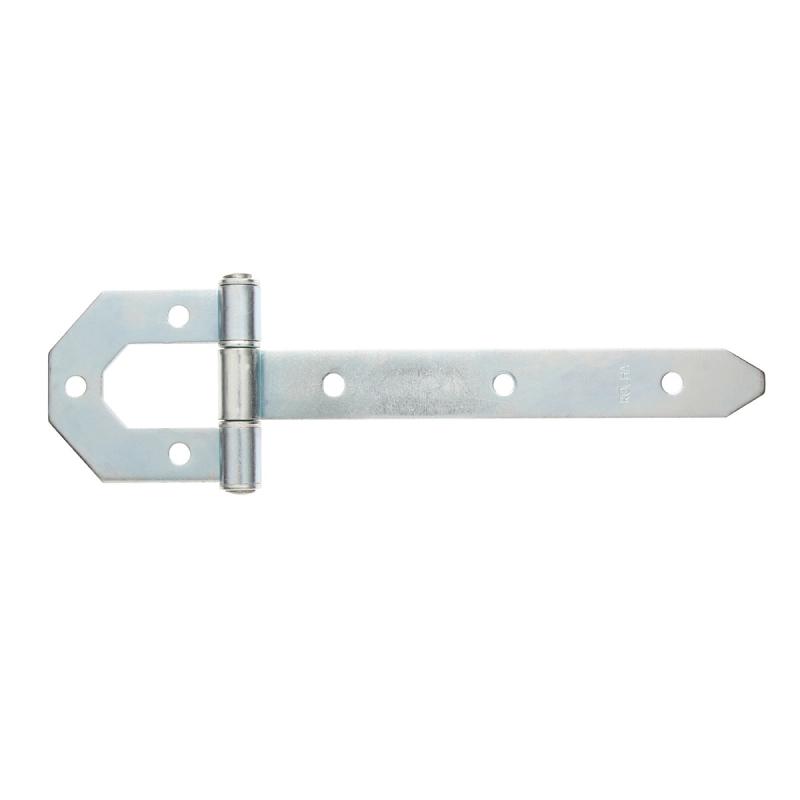 DOBRADICA DE PORTAO FERRADURA 89X4MM HASTE PARAFUSAR 32X4MM ROCHA ACO BANHO ZINCO AZUL COMP 250MM