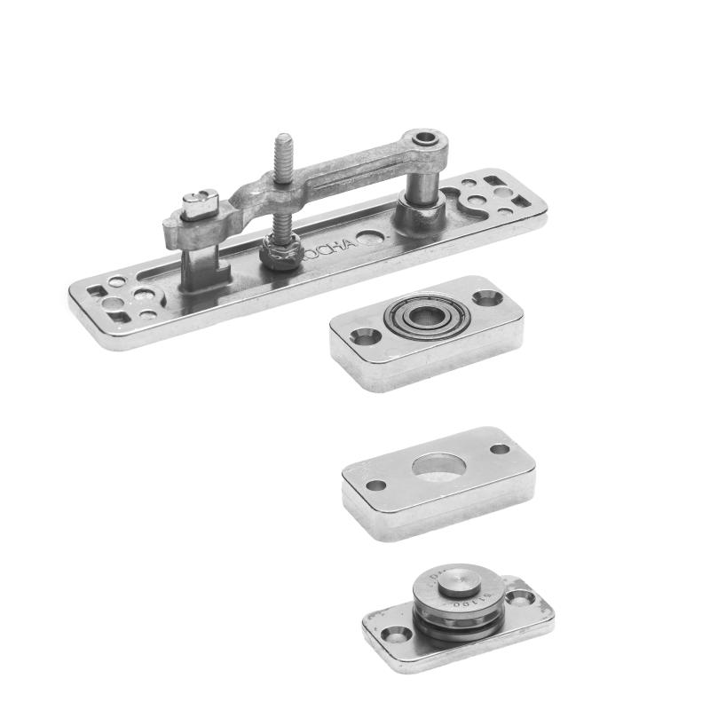 DOBRADICA PIVOTANTE COM ROLAMENTO ROCHA ZAMAC BANHO CROMO