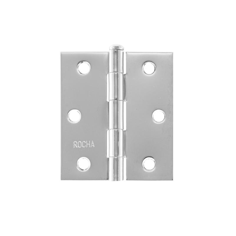 DOBRADICA DE ABA LEVE PINO REVERSIVEL ROCHA ACO BANHO CROMO 76.2X63.5X1.20MM