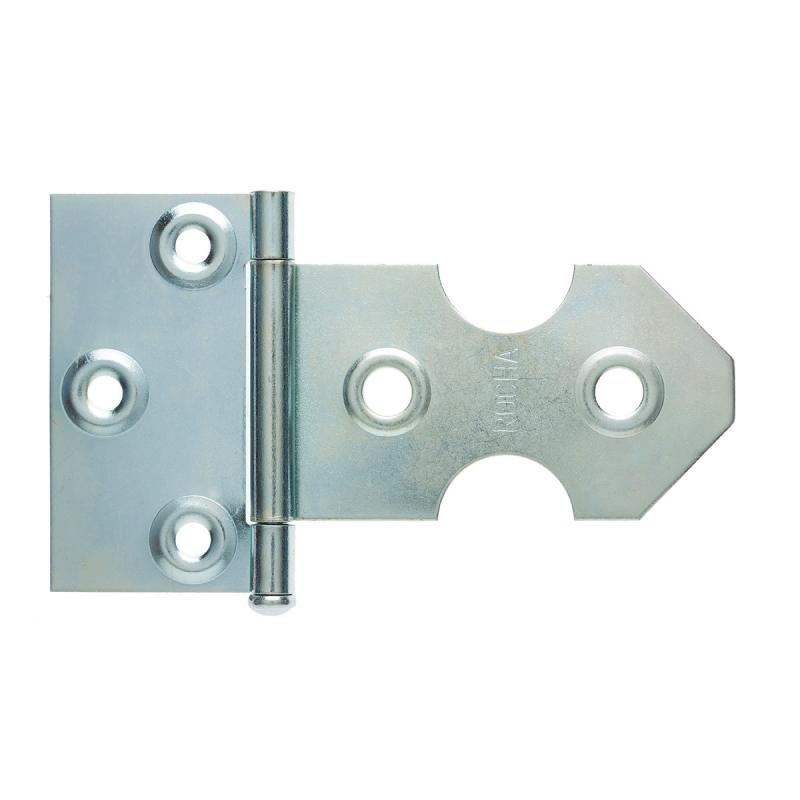 DOBRADICA DE PORTAO LEME 90X45X1.90MM ROCHA ACO BANHO ZINCO AZUL COMP 100MM