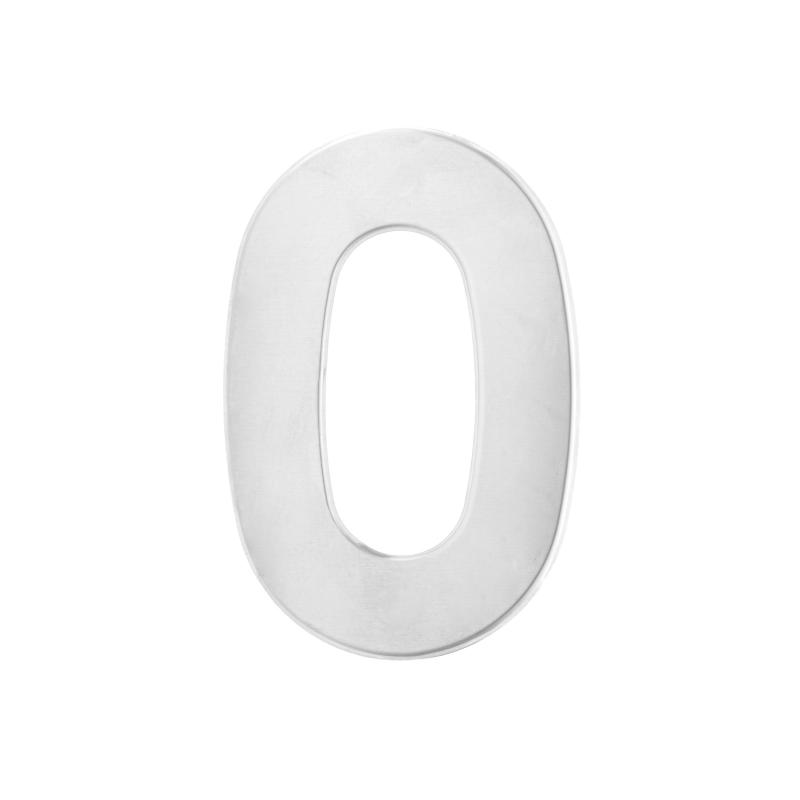 NÚMERO 0 APARTAMENTO AÇO INOX. 430 POLIDO 50MM