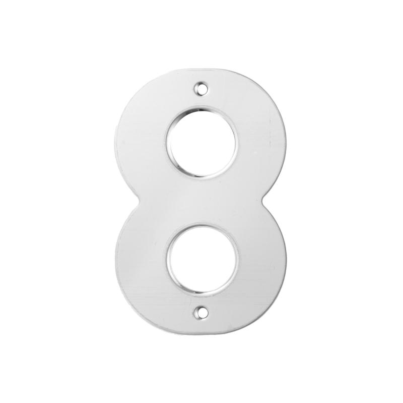 NÚMERO 8 RESIDENCIAL AÇO INOX. 430 POLIDO 150MM