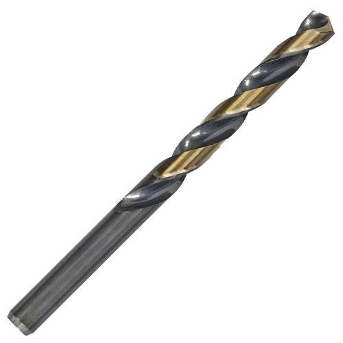 Broca Helicoidal com Haste Cilíndrica Black & Gold em Aço Rápido – HSS