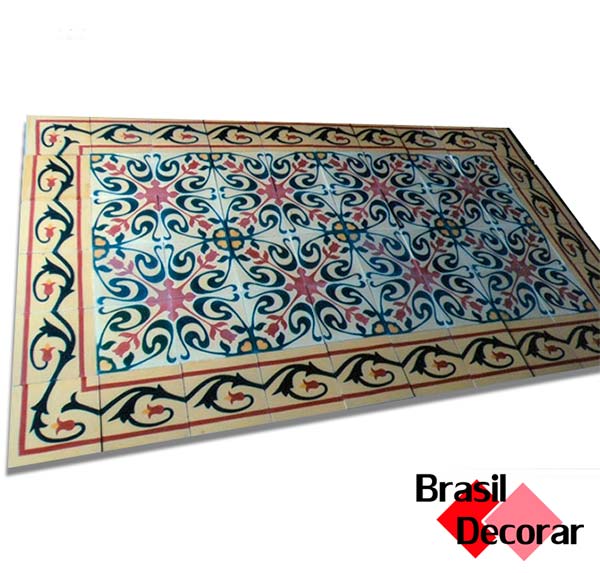 Imagem ilustrativa de Piso hidráulico mosaico