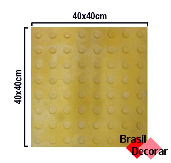 Imagem ilustrativa de Piso tátil concreto 40x40