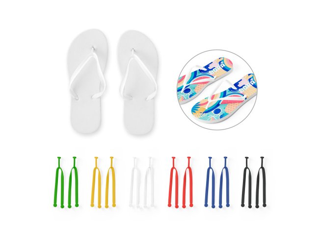 Bali L / Xl. Chinelos Com Sola E M Eva Totalmente Personalizável Em Sublimação E Tira Em Pvc