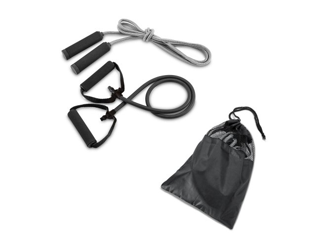 Brady. Kit Fitness Composto Por Elástico E Corda De Pular