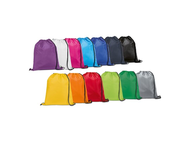 Carnaby. Sacola Tipo Mochila Em 210D Com Cordões Em Preto