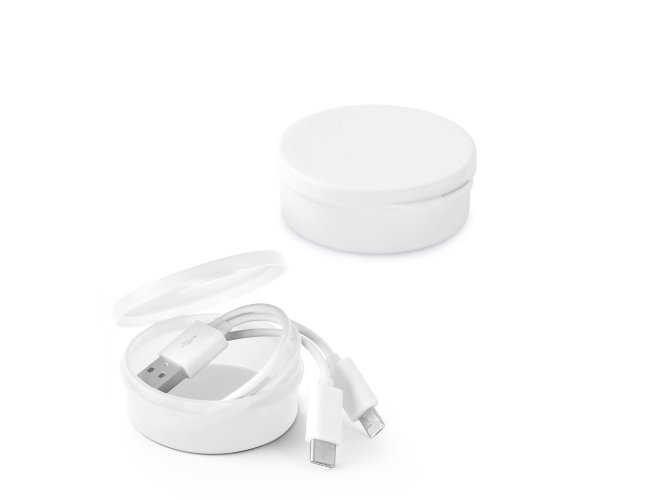 Emmy. Cabo Usb Com Conector 3 Em 1 Em Abs E Pvc