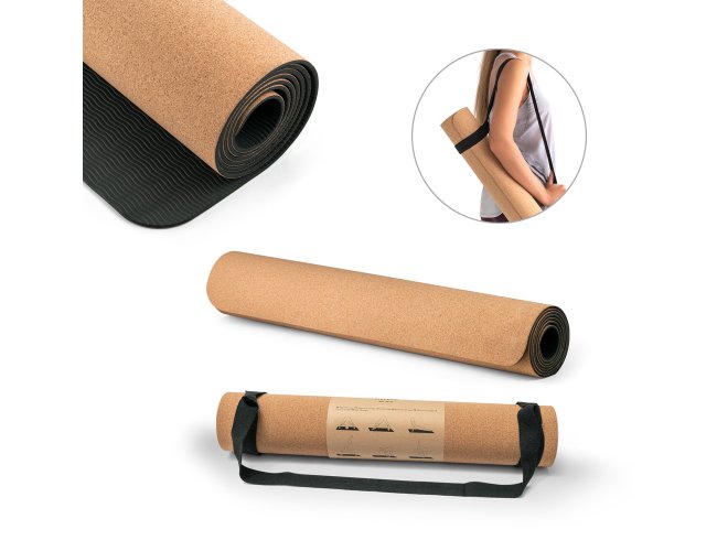 Geres. Tapete De Exercício Para Yoga Em Cortiça E Tpe Com Espessura Até 3,7 Mm