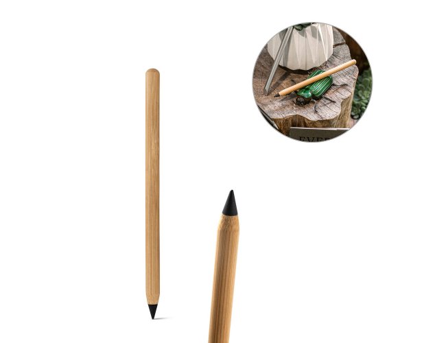 Infinity. Caneta Sem Tinta Com Ponta De Liga Metálica Em Bambu