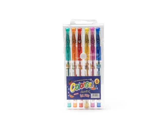 Kit Canetas Gel 6 Cores