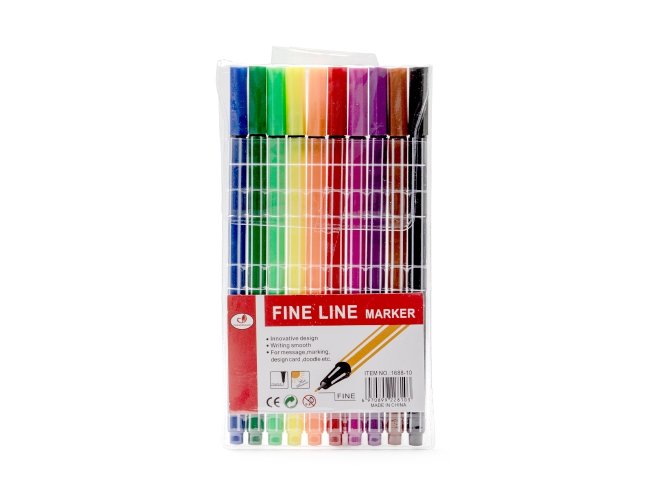 Kit Canetinhas Traço Fino 10 Cores