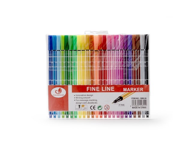Kit Canetinhas Traço Fino 24 Cores