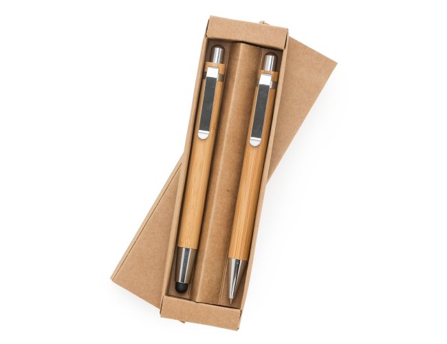 Kit Ecológico Caneta E Lapiseira Bambu