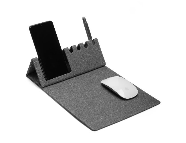 Mouse Pad Com Suporte Celular E Canetas