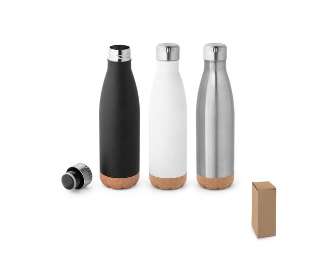 Solberg. Squeeze Térmico Em Aço Inox E Base Em Cortiça 560 Ml