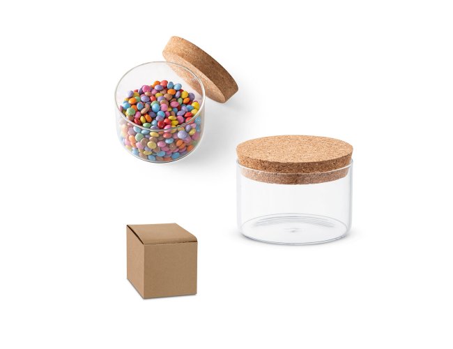 Spice 380. Frasco Em Vidro Borosilicato Com Tampa De Cortiça 380 Ml