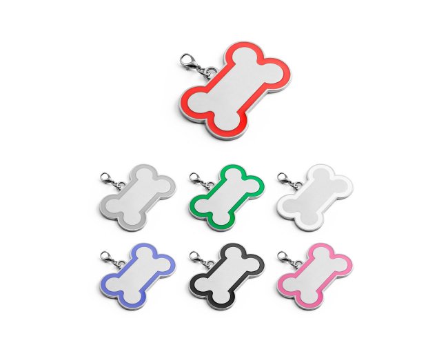 Yaun. Chaveiro Em Formato De Osso Com Linha Colorida À Volta