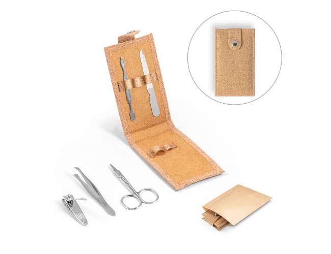 Zena. Conjunto De Manicure Em Cortiça