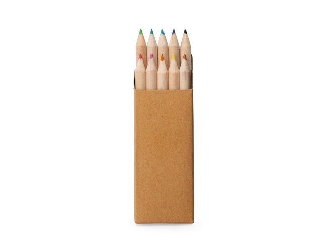 Crafti. Caixa De Cartão Com 10 Mini Lápis De Cor
