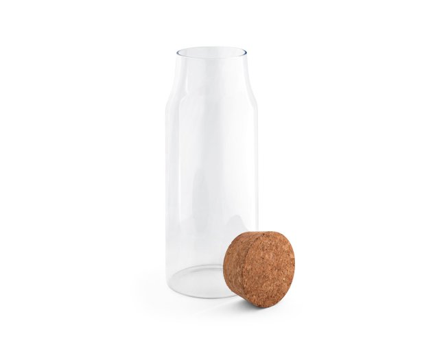 Jasmin 1000. Garrafa Em Vidro Borosilicato Com Tampa Em Cortiça 1 L