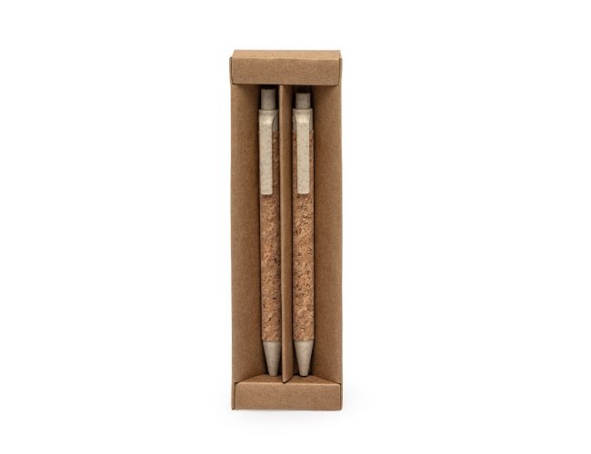 Kit Ecológico Caneta E Lapiseira Cortiça