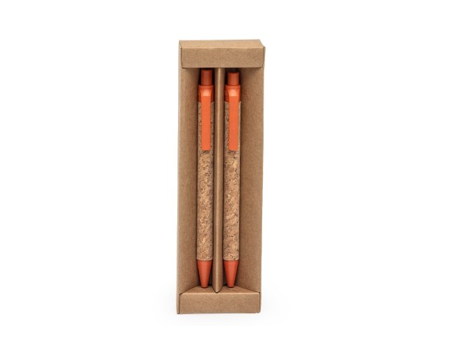 Kit Ecológico Caneta E Lapiseira Cortiça