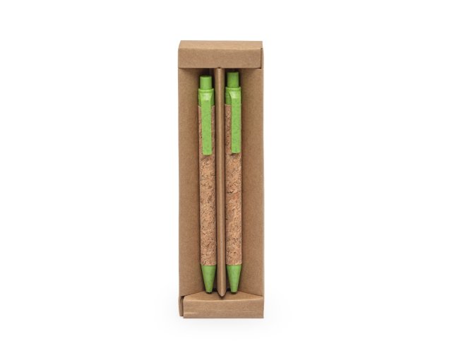 Kit Ecológico Caneta E Lapiseira Cortiça