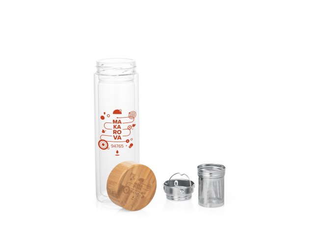 Makarova. Squeeze Em Vidro Borossilicato Com Infusores 490 Ml