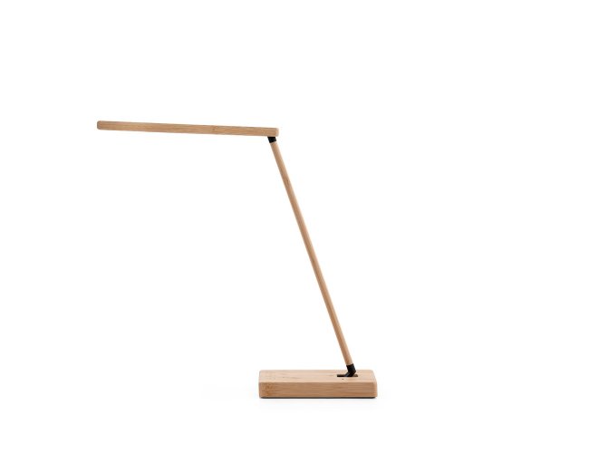 Morey. Luminária Em Bambu Com Carregador Wireless