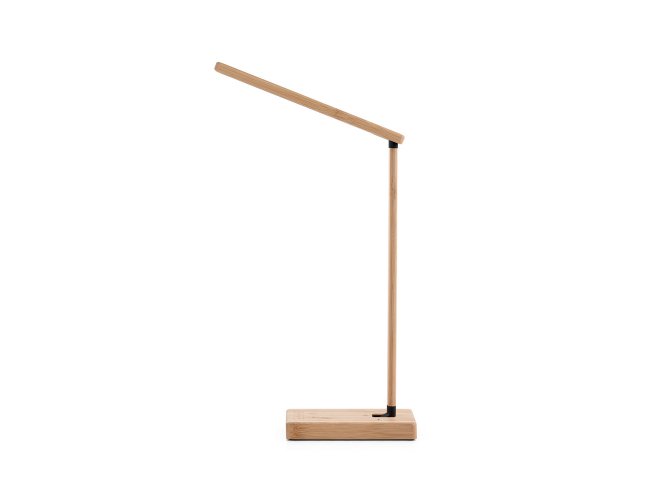 Morey. Luminária Em Bambu Com Carregador Wireless