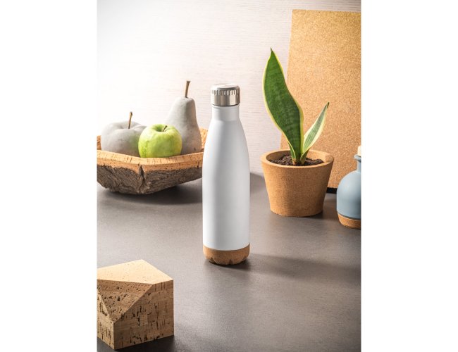 Solberg. Squeeze Térmico Em Aço Inox E Base Em Cortiça 560 Ml